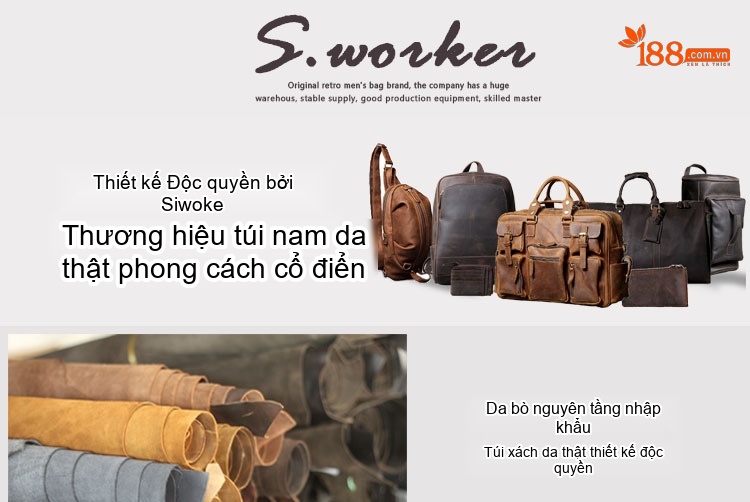 Ví Đựng Chìa Khóa Da Bò Thủ Công Khâu Tay Phong Cách Retro Màu Đen, Cam chi tiết 1