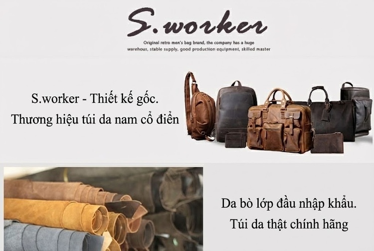 Túi Đeo Ngực/Bụng Nam Da Bò Mộc Thủ Công chi tiết 1