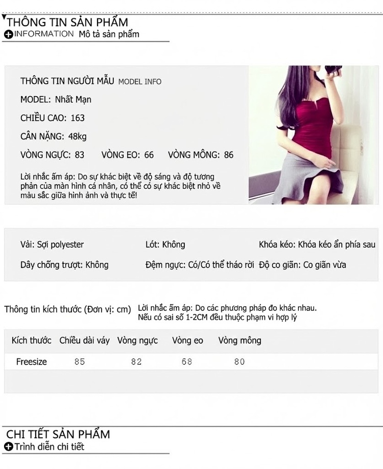 Váy Ngắn Tay Lỡ Ôm Body Xẻ Tà Cổ chữ V Chữ V Màu Đỏ, Đen chi tiết 2