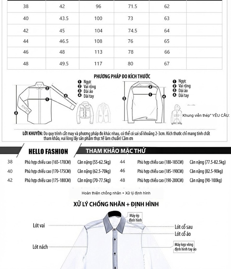 Áo Sơ Mi Nam Cotton Dài Tay Thêu Hoa 3D Chống Nhăn Màu Trắng, Đen chi tiết 4