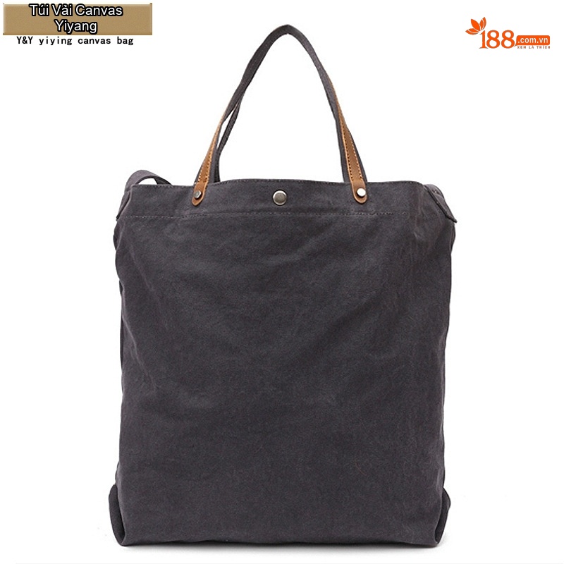 Túi Vải Canvas Khóa Cài Dáng Tote Vintage Đeo Vai, Xách Tay, Đeo Chéo Màu Đen, Kem, Xanh, Nâu...