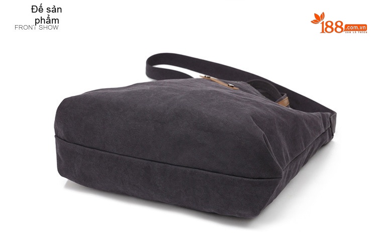 Túi Vải Canvas Khóa Cài Dáng Tote Vintage Đeo Vai, Xách Tay, Đeo Chéo Màu Đen, Kem, Xanh, Nâu... chi tiết 11