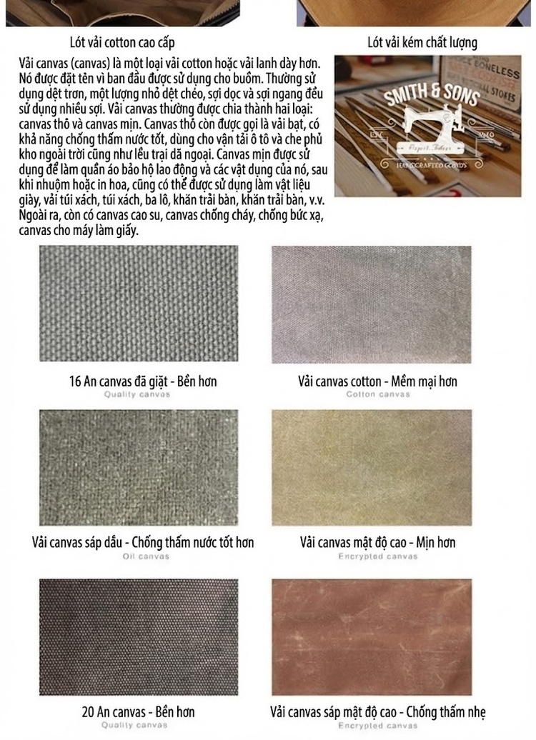 Túi Vải Canvas Khóa Cài Dáng Tote Vintage Đeo Vai, Xách Tay, Đeo Chéo Màu Đen, Kem, Xanh, Nâu... chi tiết 17