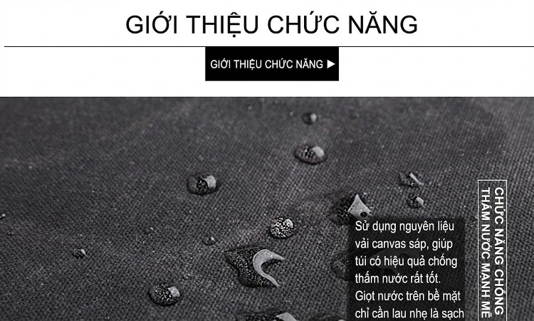 Túi Đeo Vai Nam Vải Canvas Đựng Laptop Công Sở Màu Nâu, Đen, Xám... chi tiết 4