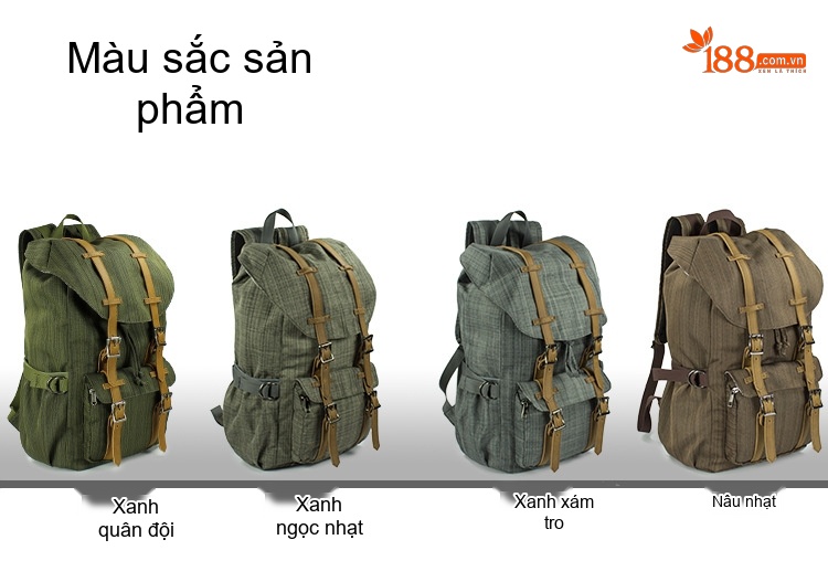 Balo Vải Oxford Chống Nước Nam Ba Lô Du Lịch Laptop Chống Mài Mòn Màu Nâu, Xám, Xanh... chi tiết 5