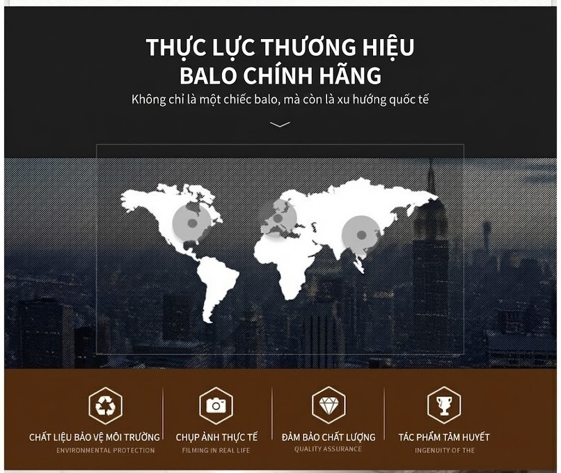 Balo Vải Oxford Chống Nước Nam Ba Lô Du Lịch Laptop Chống Mài Mòn Màu Nâu, Xám, Xanh... chi tiết 3