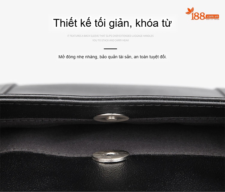 Cặp Túi Xách Tay Công Sở Nam Da Thật Đựng Laptop 15 Inch Màu Đen chi tiết 9