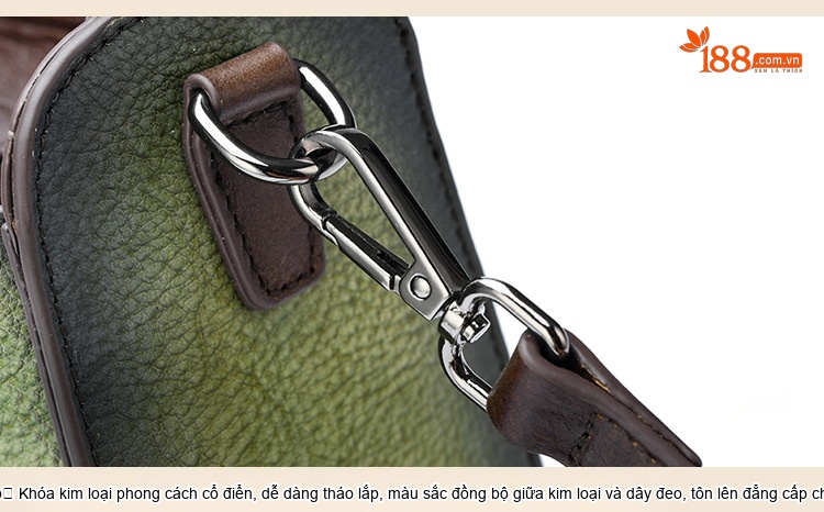 Túi Xách Nữ Da Bò Thật Vintage Hình Hươu Cao Cấp Đeo Vai, Xách Tay Màu Nâu, Vàng, Xanh Lá, Đỏ... chi tiết 14