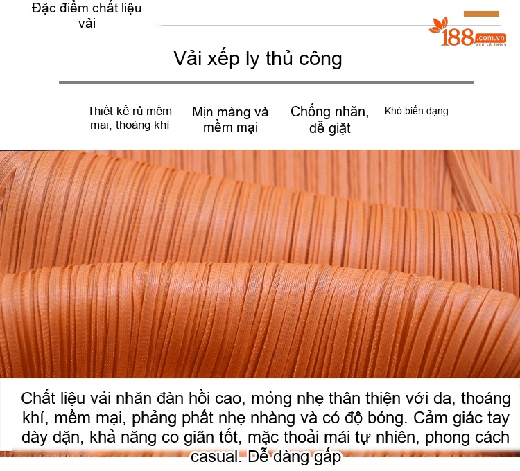 Đầm Xòe Nữ Dáng Dài Không Tay Cổ Tròn Thiết Kế Nhún Bèo Màu Cam, Xanh Dương, Đen, Xám... chi tiết 4