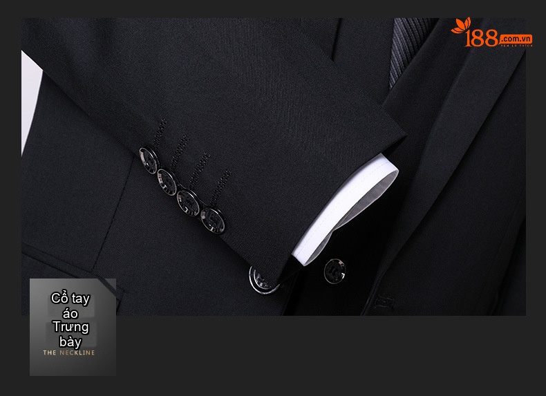 Bộ Vest Nam Dáng Ôm Phong Cách Hàn Quốc Lịch Lãm Màu Đen, Xanh Navy, Xám, Đỏ Rượu Vang... chi tiết 10
