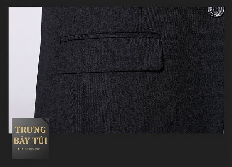 Bộ Vest Nam Dáng Ôm Phong Cách Hàn Quốc Lịch Lãm Màu Đen, Xanh Navy, Xám, Đỏ Rượu Vang... chi tiết 11