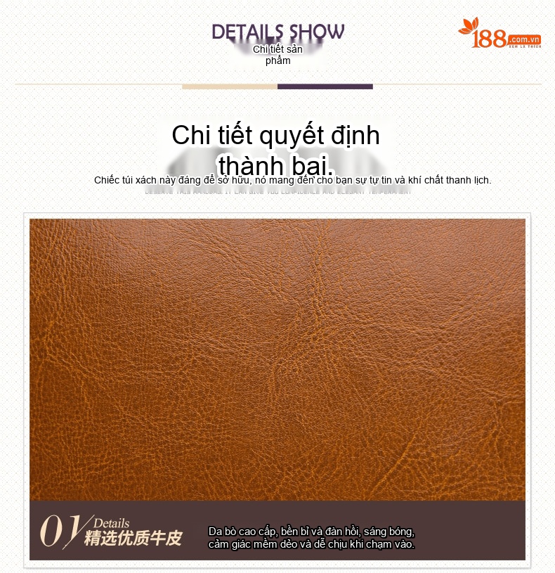 Balo Nữ Da Thật Phong Cách Âu Mỹ Cổ Điển Màu Đen, Nâu, Xanh Navy chi tiết 21