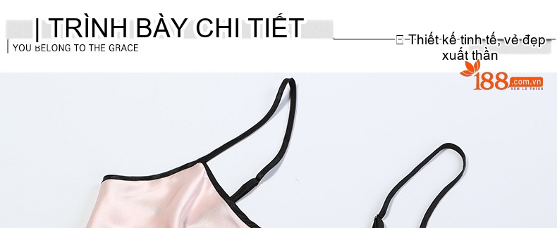 Bộ Đồ Ngủ Hai Dây Lụa Tơ Tằm Hở Lưng Nữ Mặc Nhà Màu Hồng, Đỏ, Xanh Navy chi tiết 12
