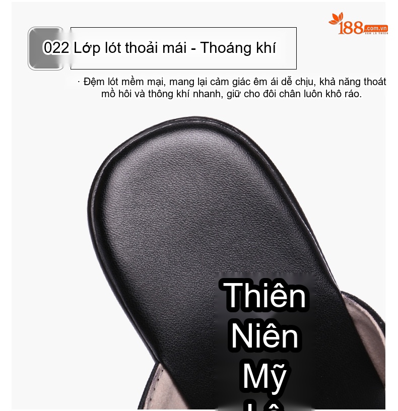 Dép Sục Nữ Hở Mũi Đế Xuồng Chiều Cao Đế Khoảng 8cm Da Bóng Màu Đen, Đỏ, Nâu, Trắng... chi tiết 8