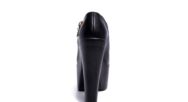 Giày Cao Gót Nữ Quai Ngang Da Bóng Chiều Cao Đế Khoảng 15cm Màu Đen, Đỏ, Trắng, Vàng... chi tiết 20
