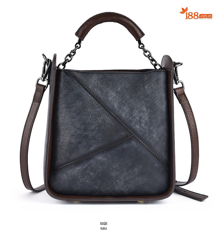 Túi Xách Nữ Da Bò Thật Vintage Hình Hươu Cao Cấp Đeo Vai, Xách Tay Màu Nâu, Vàng, Xanh Lá, Đỏ... chi tiết 7
