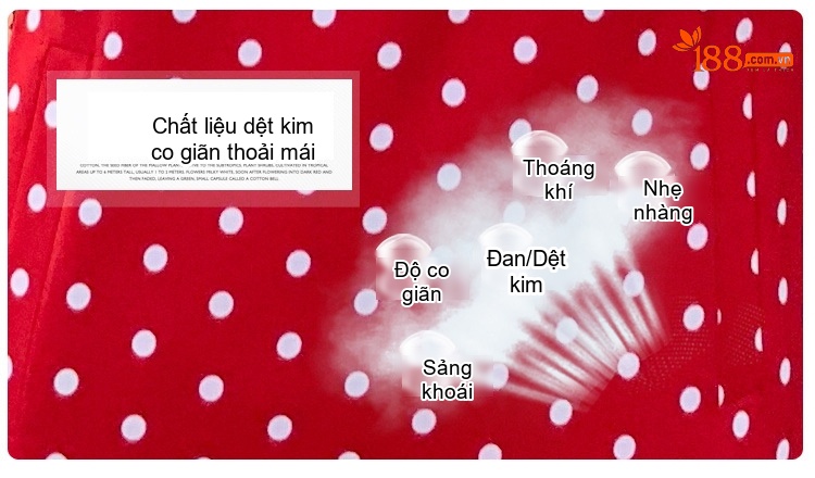 Váy Ngắn Chữ A Tay Ngắn Họa Tiết Chấm Bi Phong Cách Hàn Quốc Màu Đỏ chi tiết 2