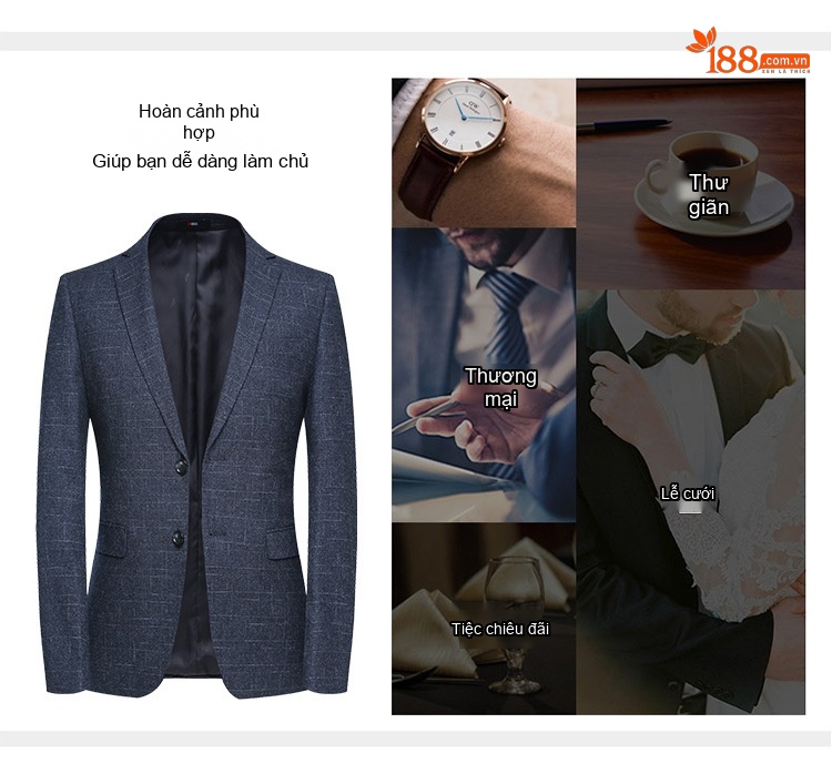 Áo Vest Nam Dáng Ôm Vừa Vặn Phong Cách Hàn Quốc Màu Xanh Navy chi tiết 29