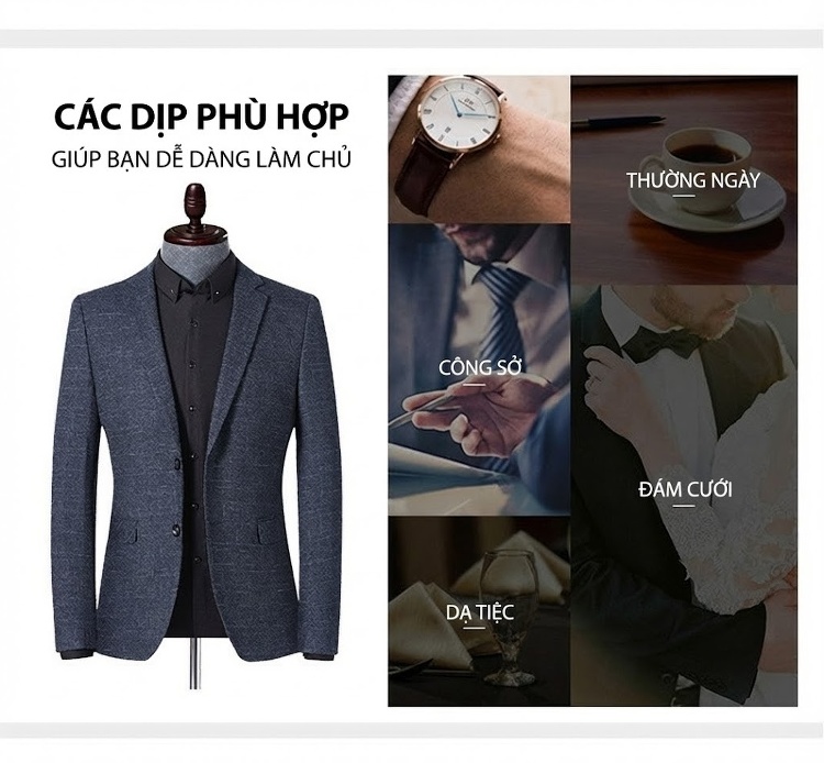 Áo Vest Nam Hàn Quốc Dáng Ôm Thu Đông Màu Xám Xanh chi tiết 29