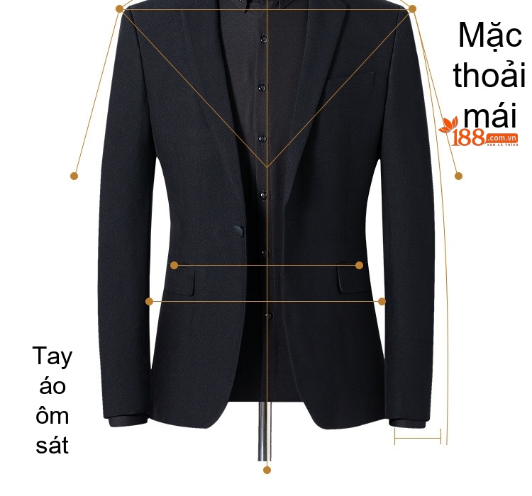 Áo Vest Nam Một Khuy Xẻ Tà Kiểu Dáng Ôm Body Phong Cách Hàn Quốc Màu Đen chi tiết 27