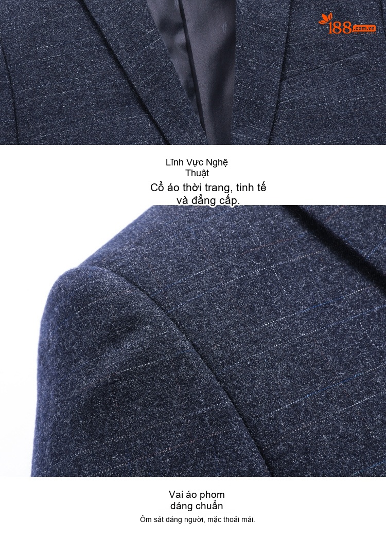 Áo Vest Nam Dáng Ôm Vừa Vặn Phong Cách Hàn Quốc Màu Xanh Navy chi tiết 36