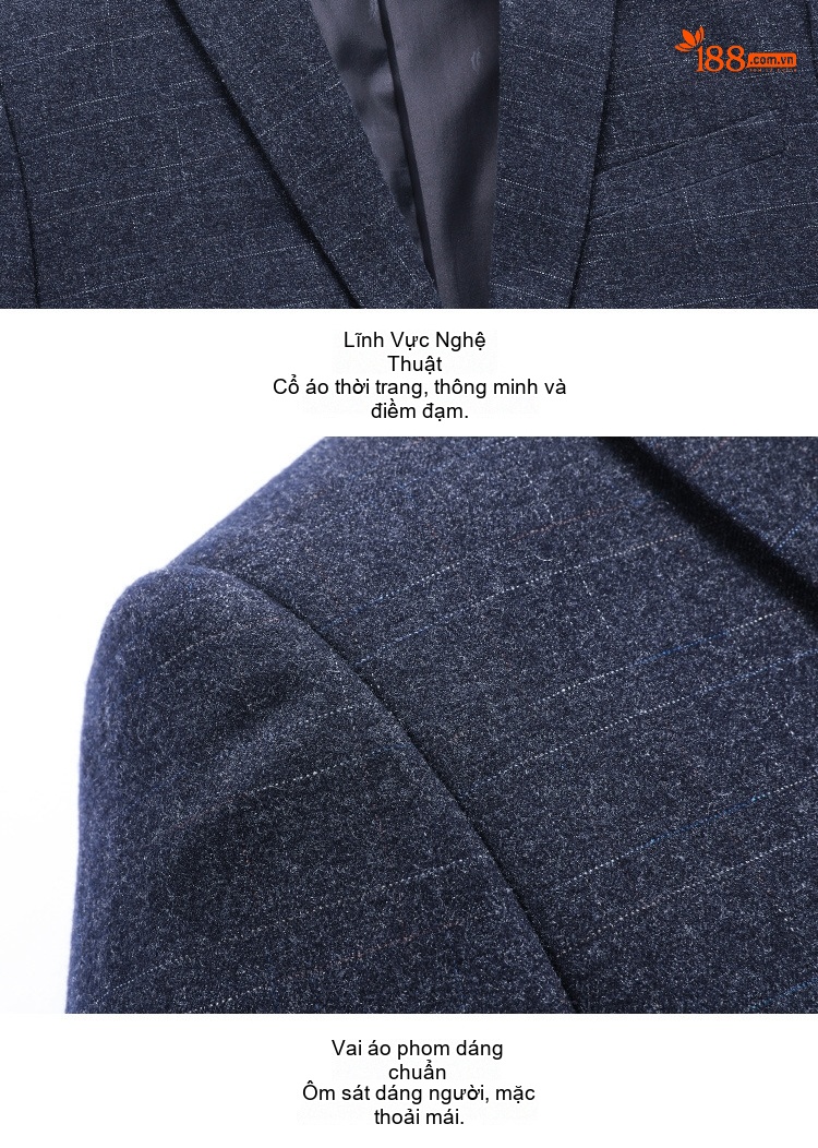 Áo Vest Nam Hàn Quốc Dáng Ôm Thu Đông Màu Xám Xanh chi tiết 36