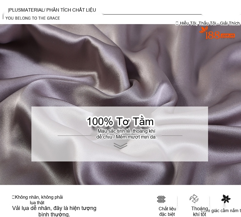 Bộ Pijama Lụa Dài Tay Nam 100% Lụa Tằm Cao Cấp Màu Xanh Navy, Xám, Đỏ, Kem chi tiết 2
