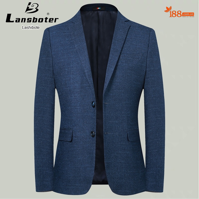 Áo Vest Nam Thu Đông Phong Cách Hàn Quốc Ôm Dáng Màu Xanh Navy