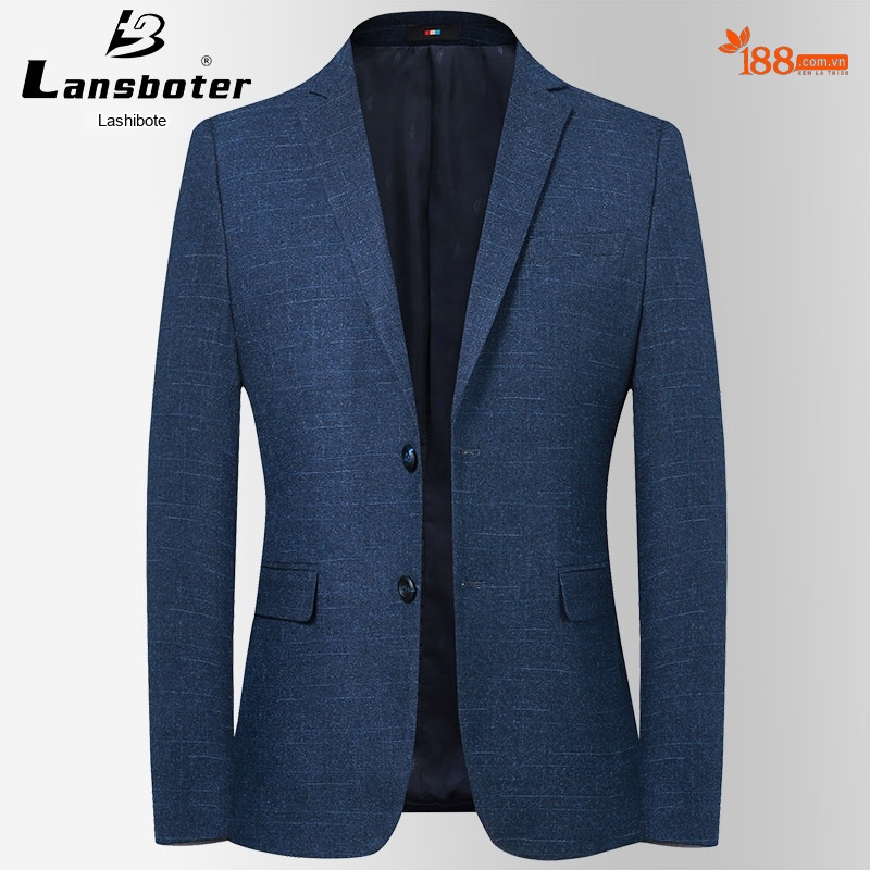 Áo Vest Nam Thu Đông Phong Cách Hàn Quốc Ôm Dáng Màu Xanh Navy