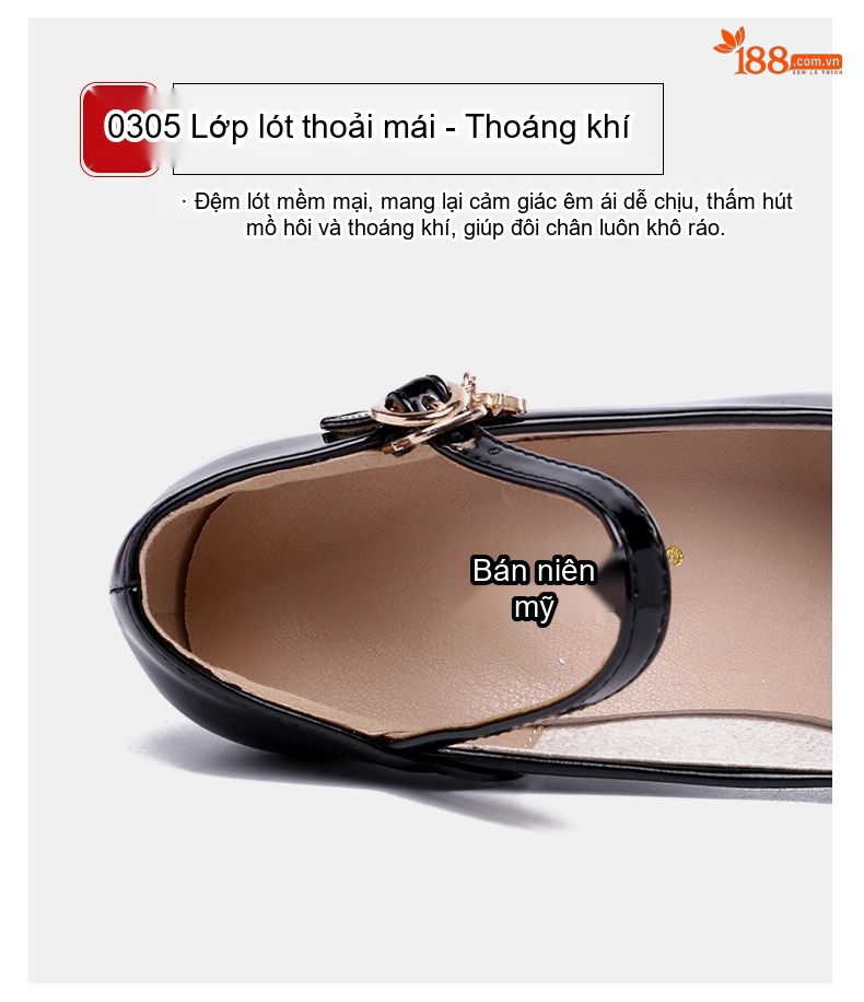 Giày Cao Gót Nữ Quai Ngang Đế Xuồng 15cm Da Bóng Màu Đen, Trắng, Bạc, Đỏ... chi tiết 8