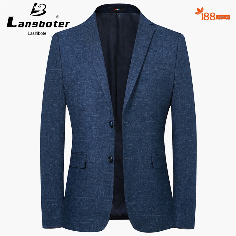 Áo Vest Nam Thu Đông Phong Cách Hàn Quốc Ôm Dáng Màu Xanh Navy