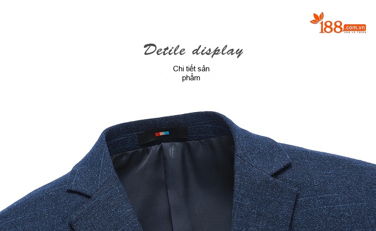 Áo Vest Nam Thu Đông Phong Cách Hàn Quốc Ôm Dáng Màu Xanh Navy chi tiết 13