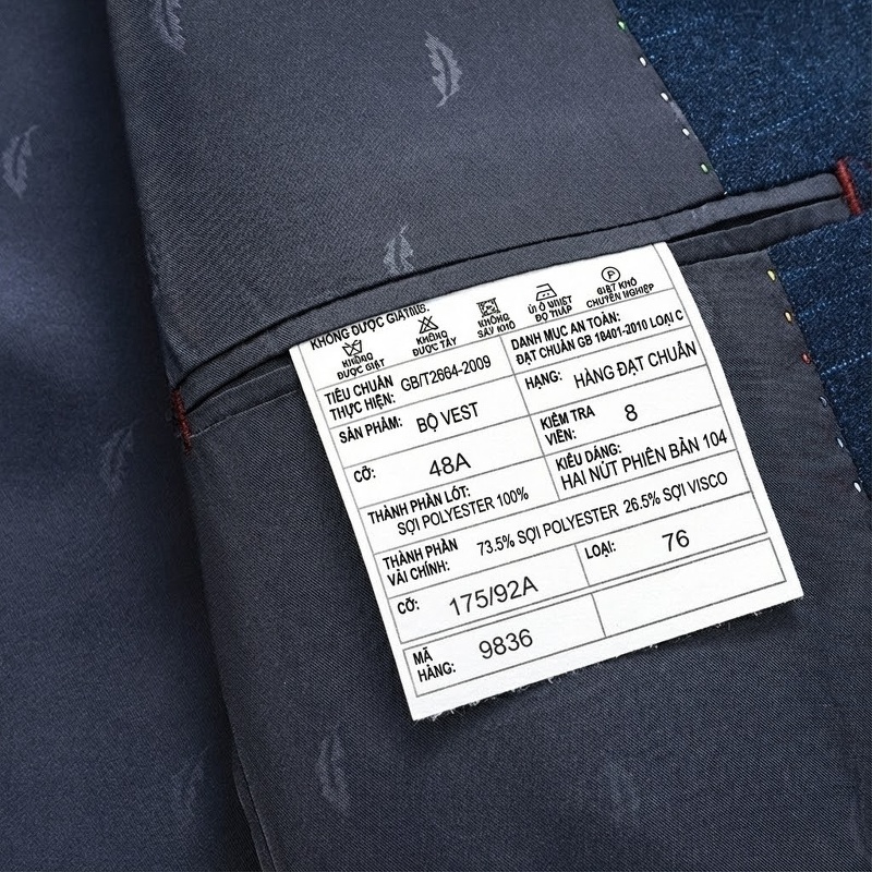 Áo Vest Nam Thu Đông Phong Cách Hàn Quốc Ôm Dáng Màu Xanh Navy chi tiết 19