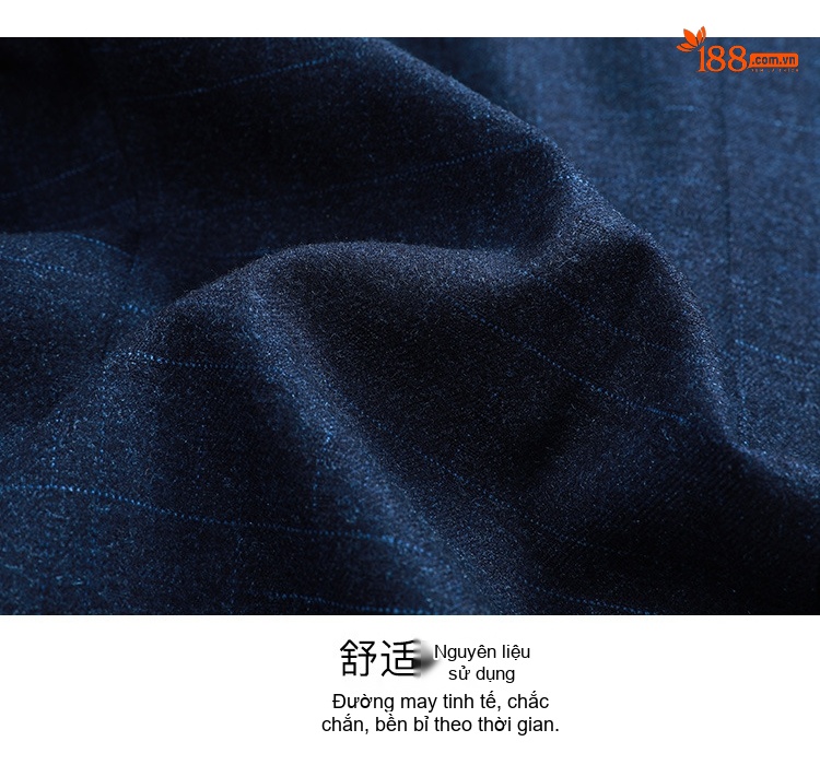 Áo Vest Nam Thu Đông Phong Cách Hàn Quốc Ôm Dáng Màu Xanh Navy chi tiết 17