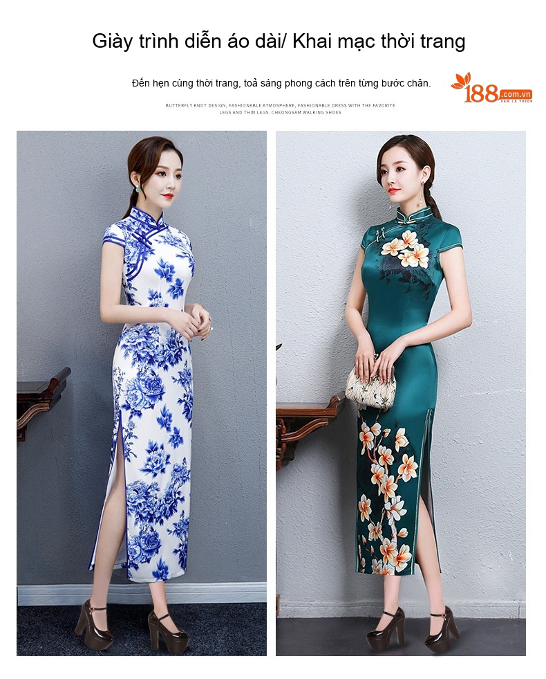 Giày Cao Gót Nữ Quai Ngang Đế Xuồng 15cm Da Bóng Màu Đen, Trắng, Bạc, Đỏ... chi tiết 2