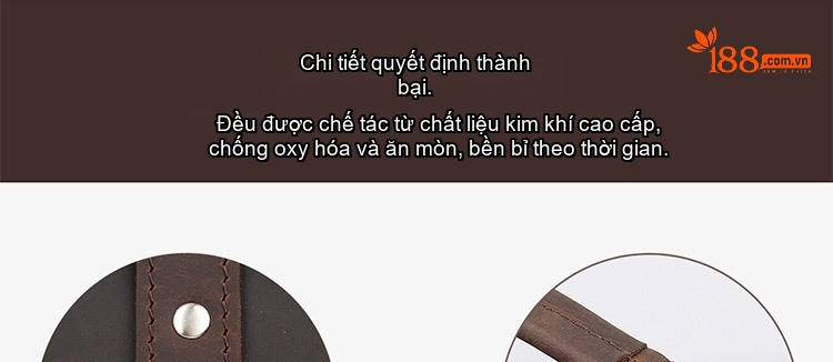 Cặp Công Sở Nam Da Thật Khóa Cài Phong Cách Retro chi tiết 7