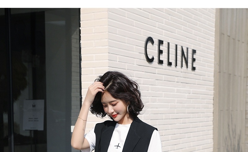 Áo Vest Gile Nữ Dáng Dài Hàn Quốc Không Tay Màu Đen chi tiết 8