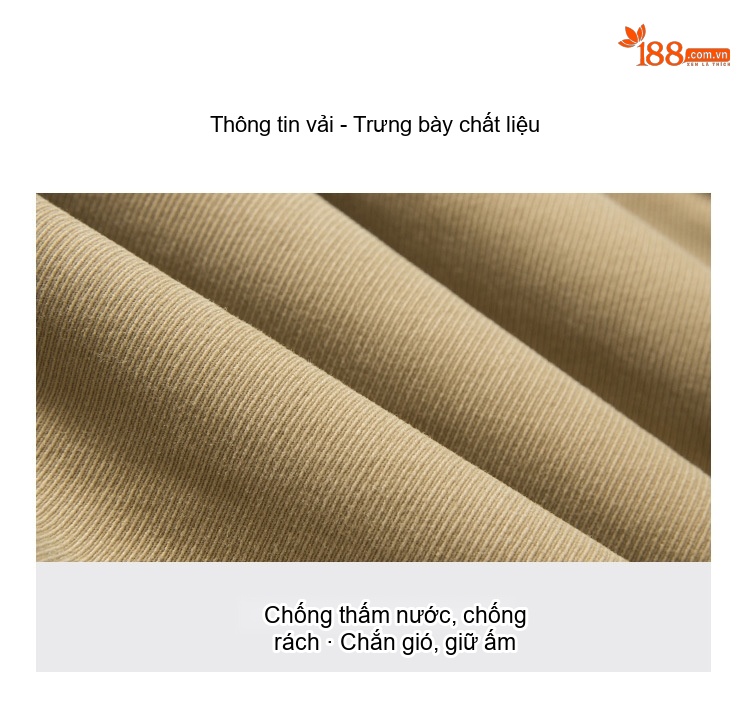 Áo Khoác Bông Nam Lót Lông Dày Dặn Cổ Bẻ Giữ Ấm Dáng Rộng Trung Niên Màu Nâu, Xanh Rêu, Xanh Navy chi tiết 5