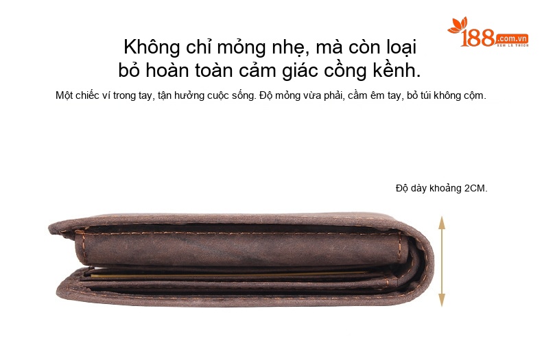 Ví Ngắn Nam Da Thật Phong Cách Retro Chống Trộm RFID Màu Nâu, Đen chi tiết 7