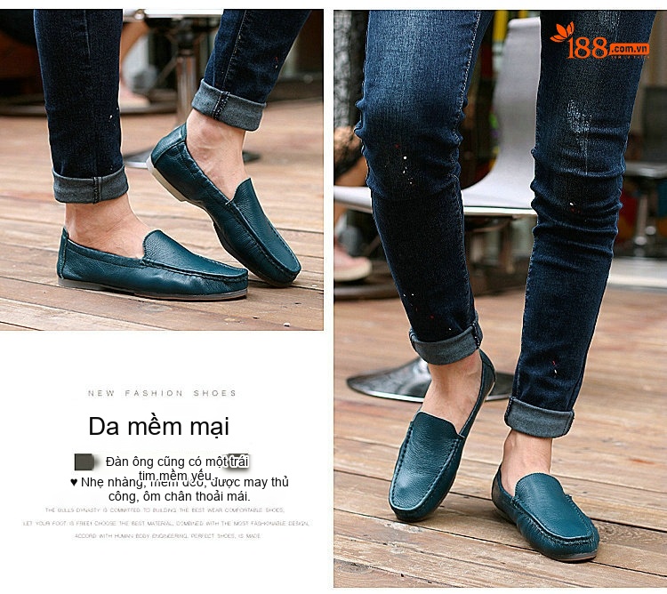 Giày Lười Nam Da Thật Chiều Cao Đế Khoảng 1cm Màu Trắng, Đen, Cam chi tiết 29