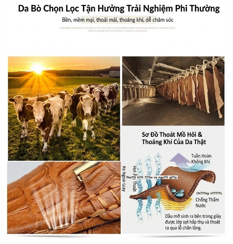 Giày Lười Nam Da Mờ Họa Tiết Chiều Cao Đế Khoảng 2cm Màu Nâu, Đen, Xanh Lá, Xanh Dương... chi tiết 12