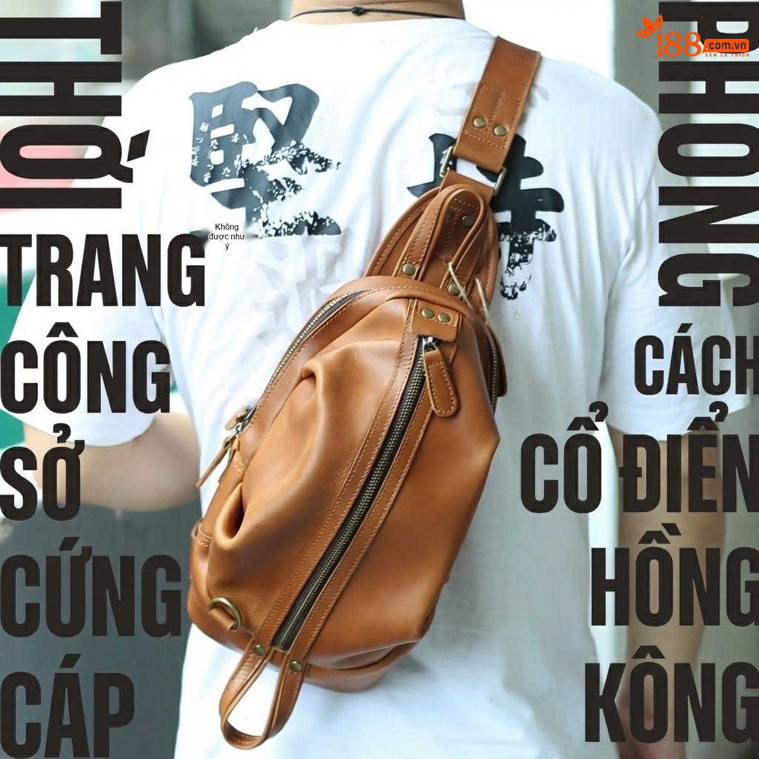Túi Đeo Ngực Nam Da Thật Da Bò Lớp Đầu Tiên Dung Tích Lớn Phong Cách Retro Màu Nâu chi tiết 29