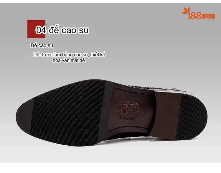 Giày Lười Nam Da Bò Vân Cá Sấu Chiều Cao Đế Khoảng 3cm Màu Đen, Nâu chi tiết 11