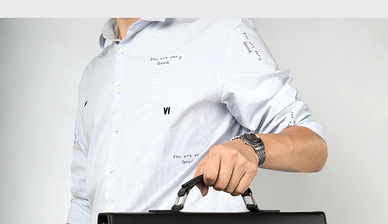 Cặp Công Sở Nam Da Thật Dáng Hộp Đựng Laptop Khổ Lớn Màu Nâu, Đen chi tiết 7