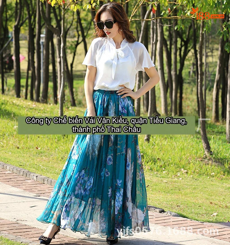 Chân Váy Dài Xòe Chữ A In Họa Tiết Đi Biển Chất Liệu Tuyết Vải Voan Cao Eo Màu Xanh, Đỏ, Đen... chi tiết 4