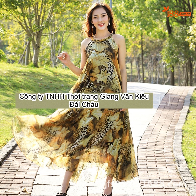 Váy Dài Nữ Hai Dây Họa Tiết Da Báo Chất Liệu Voan Mỏng Mát Phong Cách Châu Âu Màu Nâu, Xám, Xanh, Tím... chi tiết 4