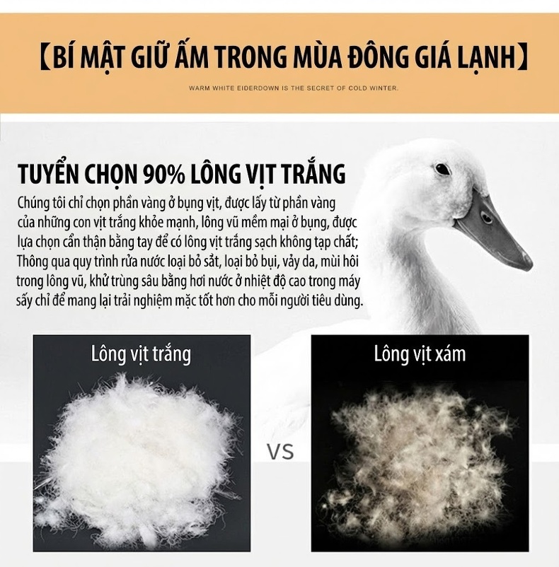 Áo Khoác Phao Nữ Ngắn Dáng Nhỏ Áo Khoác Nữ Có Mũ Trùm Đầu Lót Lông Vịt Trắng Dày Dặn Màu Trắng Kem, Hồng chi tiết 3