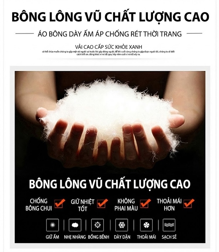 Áo Khoác Cotton Nữ Cổ Lông Kiểu Măng Tô Dáng Rộng Màu Xanh Rêu chi tiết 3