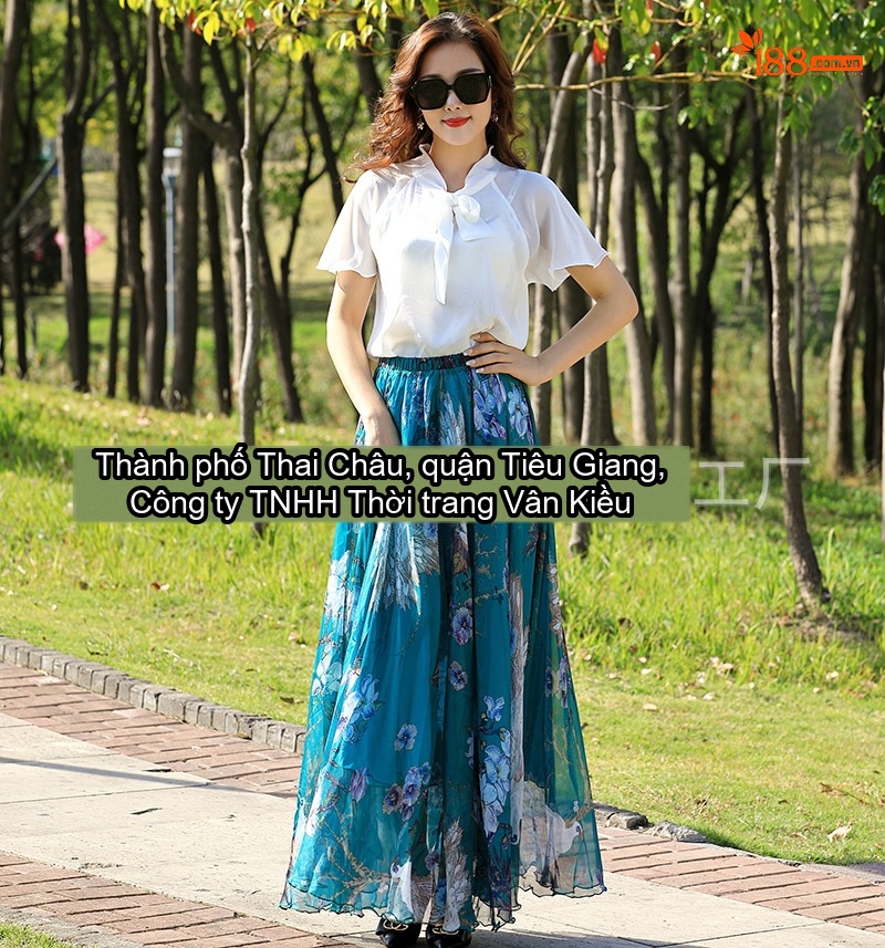 Chân Váy Voan In Hoa Nữ Lưng Cao Dáng Dài Xòe 8m Họa Tiết Bãi Biển Màu Đen, Đỏ, Xanh chi tiết 3