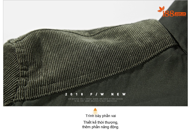 Áo Khoác Nam Mùa Xuân Thu Dáng Bomber Cổ Trụ Phong Cách Doanh Nhân Màu Xanh Navy, Xanh Rêu, Nâu chi tiết 13